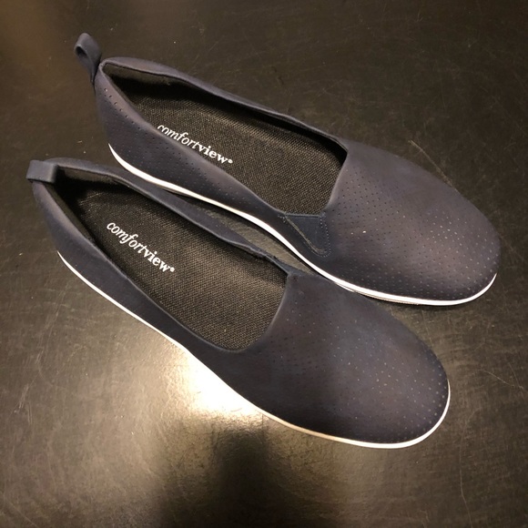 Alessia by Comfortview Navy Slip-On Size 8-1/2W - Picture 2 of 6